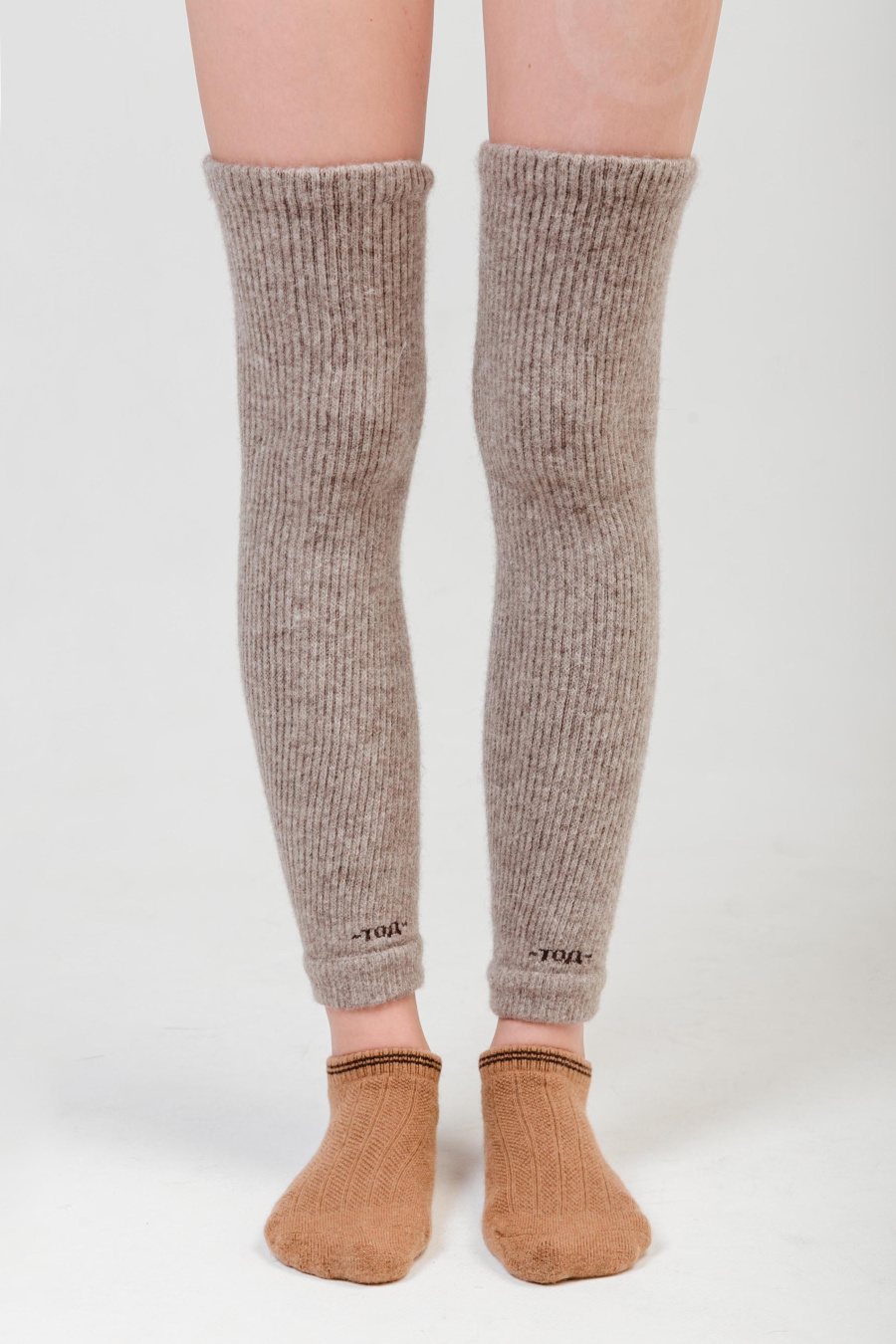 Купить гетры из 100% шерсти tod оймс. Цвет: В ассортименте, Рыжий, Бежевый, Коричневый, Бежевый принт, Шоколадный, Графитовый, Серый
