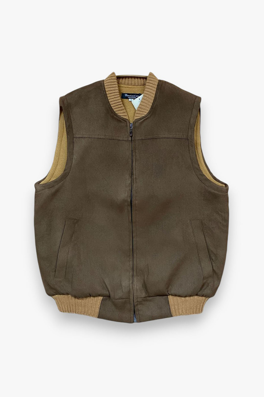 Купить жилет валяный на молнии. Цвет: Рыжий
