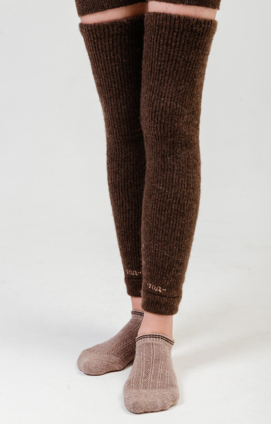 Купить гетры из 100% шерсти tod оймс. Цвет: В ассортименте, Рыжий, Бежевый, Коричневый, Бежевый принт, Шоколадный, Графитовый, Серый
