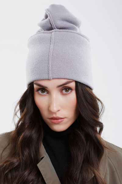 Купить шапка из шерсти мериноса. Цвет: Чёрный, Серый
