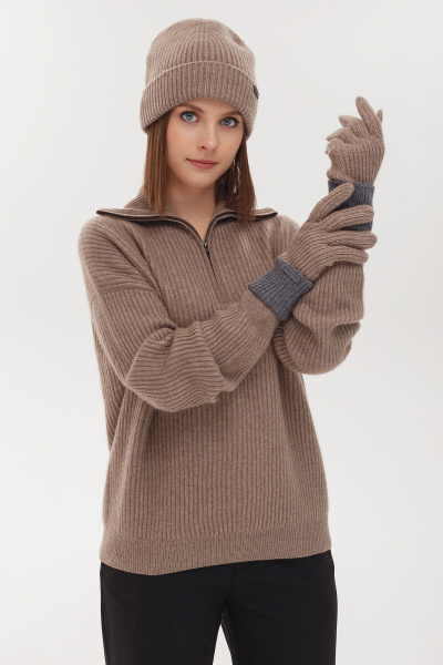 Купить перчатки из кашемира goyol. Цвет: Коричневый
