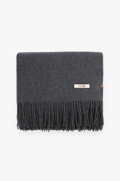 Купить плед из 100% кашемира gobi. Цвет: Графитовый
