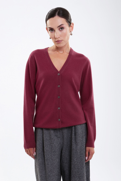 Купить кардиган из 100% кашемира cashmere house. Цвет: Голубой, Брусничный
