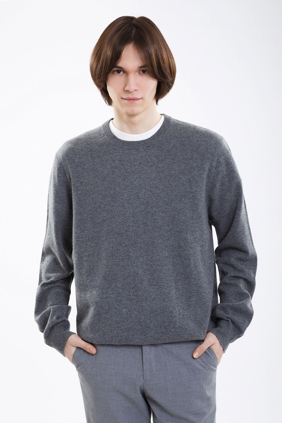 Купить джемпер с круглым вырезом из кашемира gobi. Цвет: Бордовый , Графитовый, Серебристо-серый, Тёмно-коричневый, Голубой, Коричневый, Чёрно-синий, Серо-голубой, Серый , Сапфировый, Чёрный, Тёмно-синий, Тёмно-серый, Светло-серый
