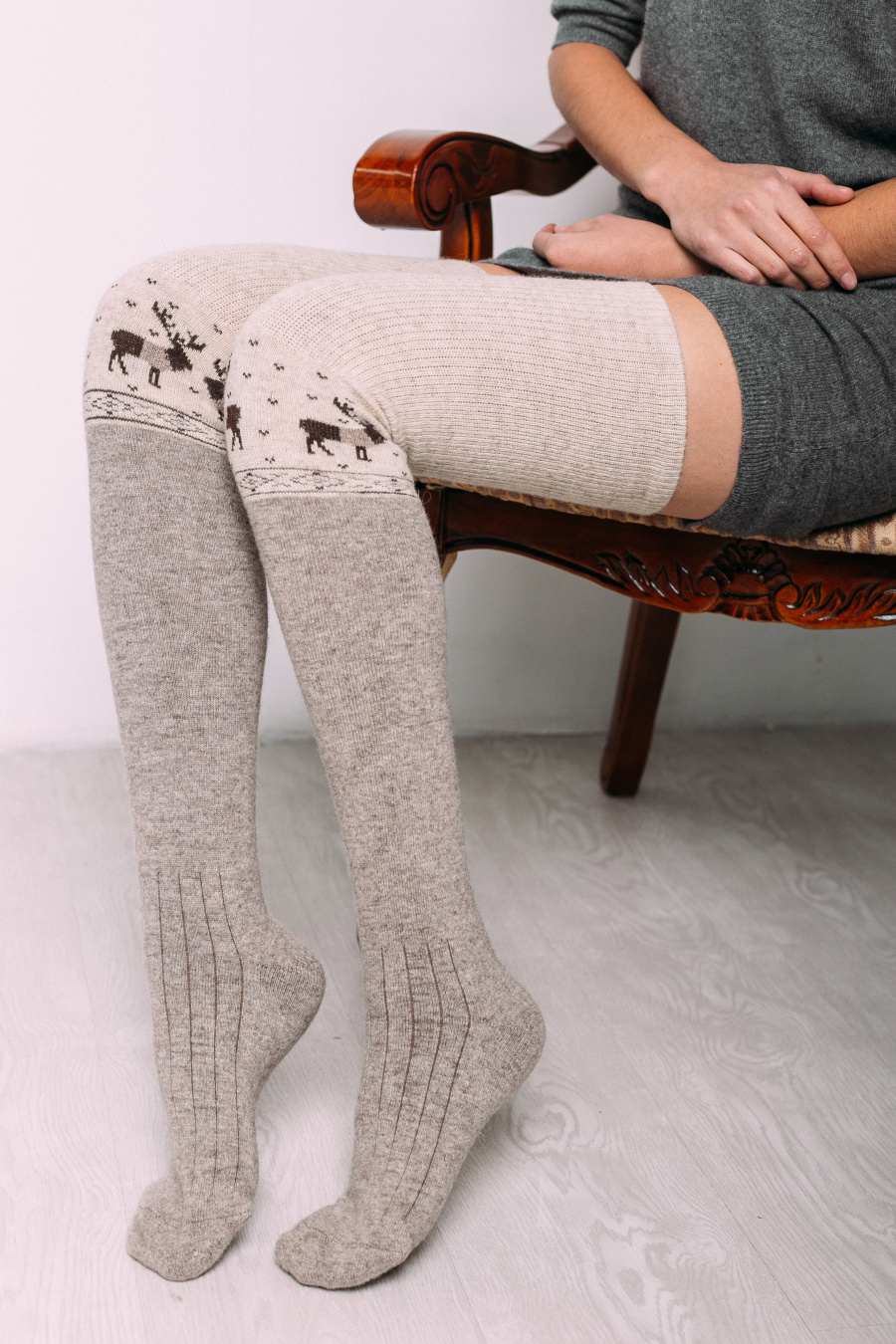 Купить чулки из 100% натуральной шерсти tod оймс . Цвет: Бежевый в ассортименте, Рыжий, Принт, Снежинка, Шоколадный, Коричневый, Графитовый, Бежевый, Графитовый принт, Шоколадный принт, Коричневый принт, Бежевый принт
