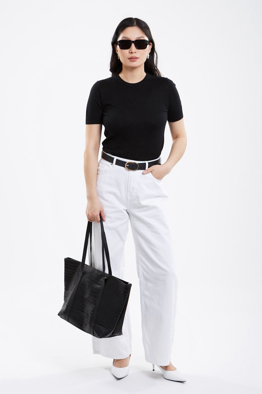 Купить футболка из кашемира с шёлком khan bogd. Цвет: Чёрный
