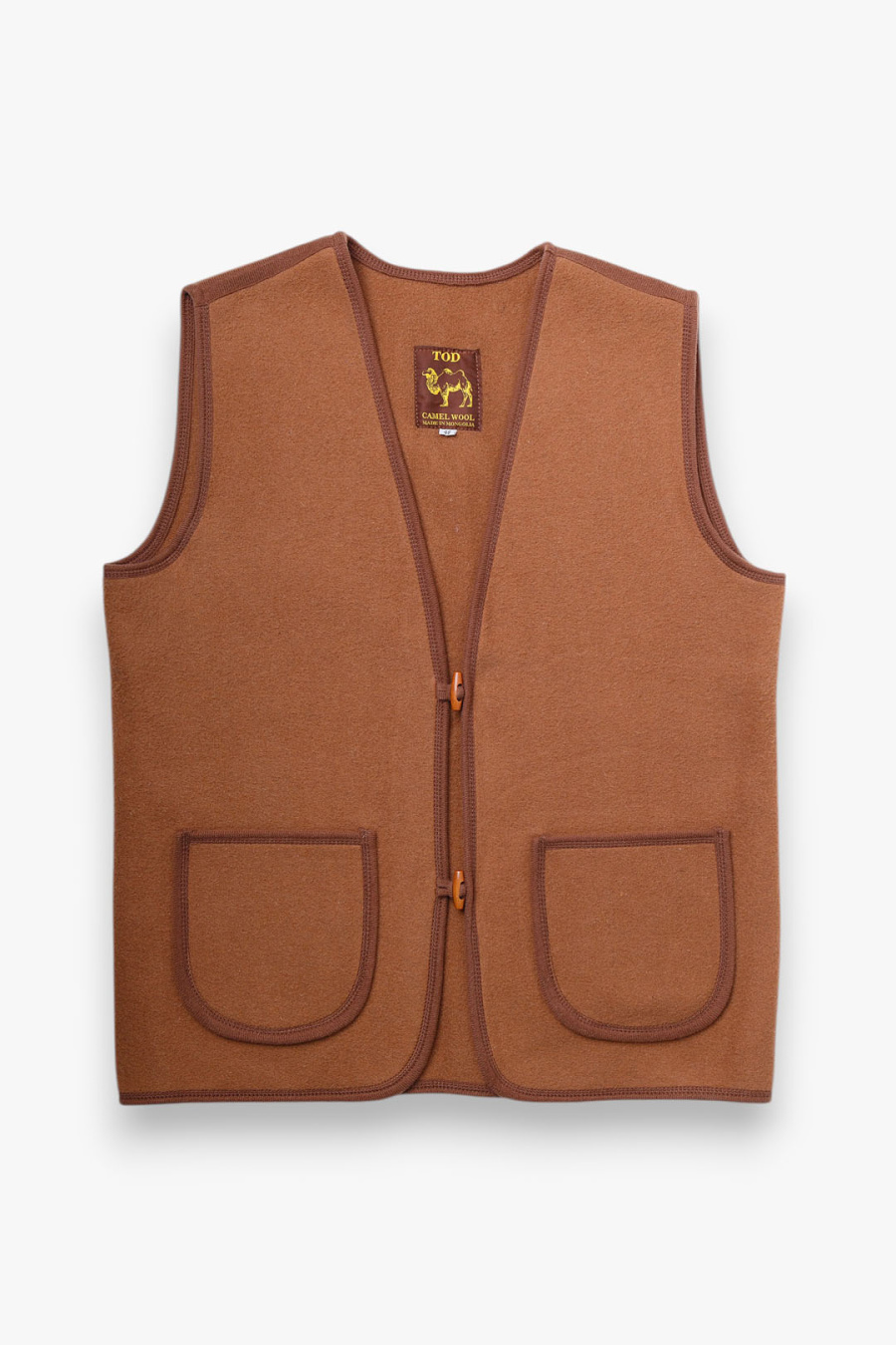 Купить жилет валяный из верблюжьей шерсти tod оймс. Цвет: Рыжий
