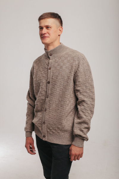 Купить кардиган из 100% шерсти с высоким воротом tod оймс. Цвет: Шоколадный, Коричневый
