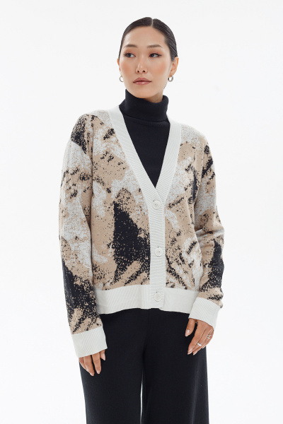 Купить кардиган из шёлка и кашемира gobi. Цвет: Принт
