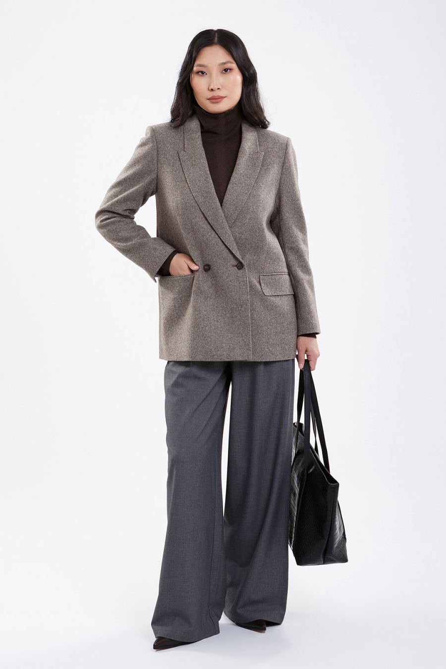 Купить блейзер из натуральной шерсти blue sky. Цвет: Меланж
