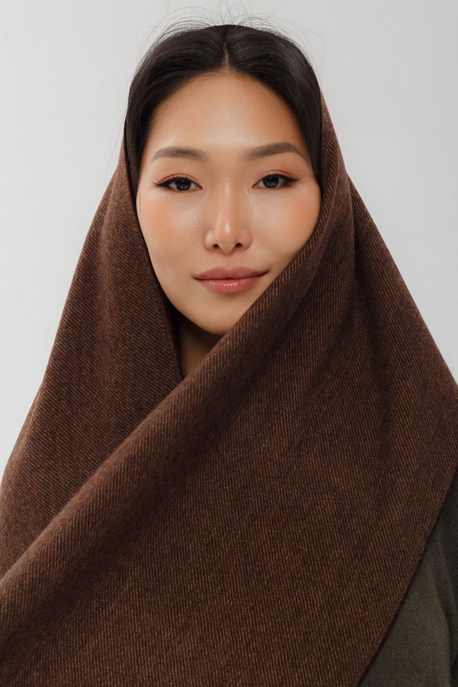 Купить шарф из пуха верблюжонка blue sky. Цвет: Шоколадный