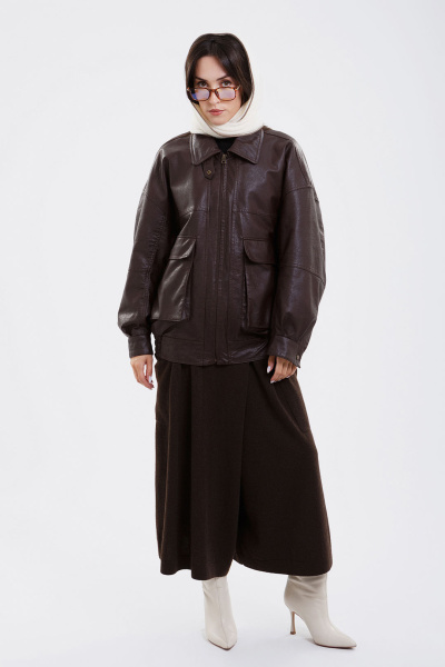 Купить юбка-брюки из 100% пуха яка cashmere house. Цвет: Шоколадный, Чёрный
