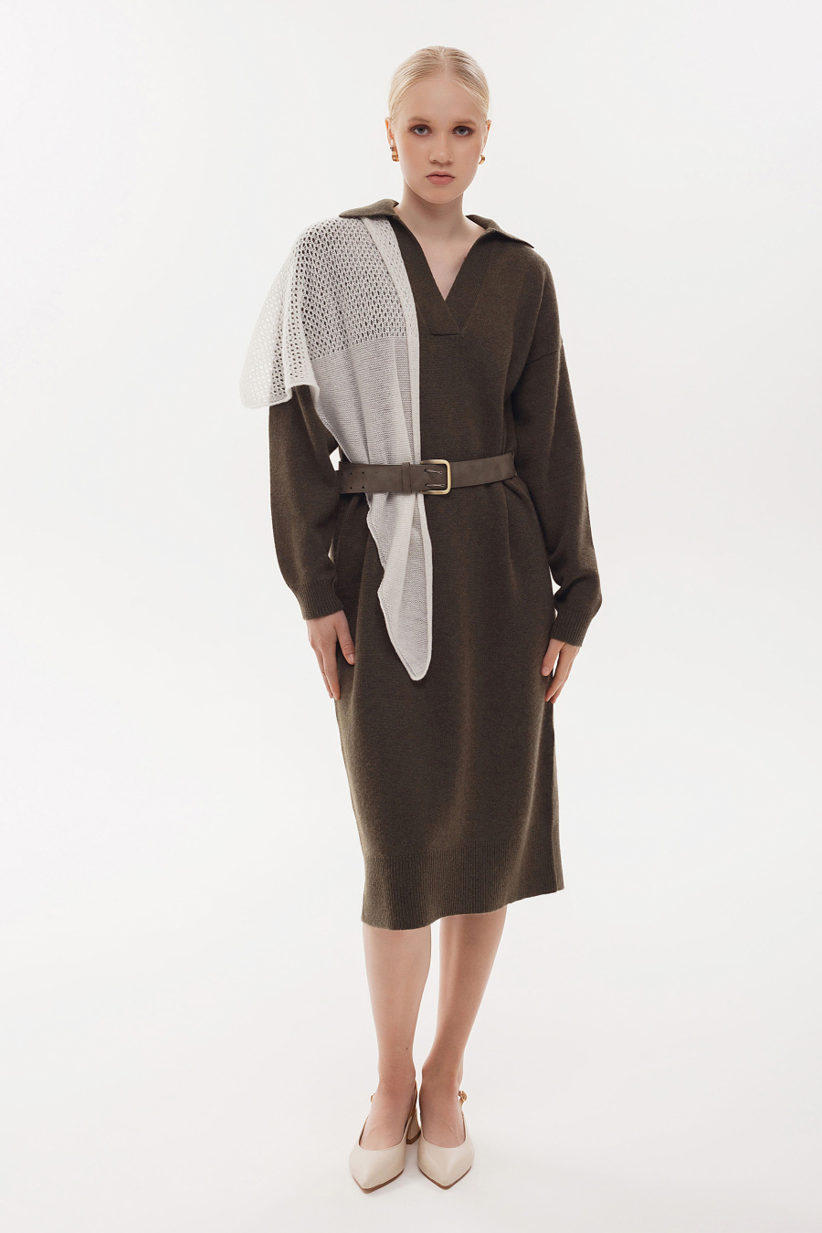 Купить косынка из кашемира goyol. Цвет: Белый