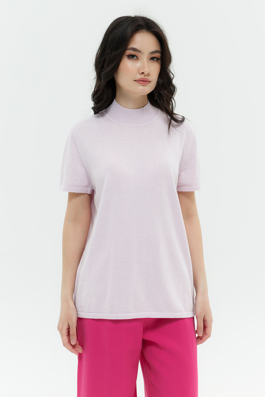 Купить футболка из хлопка и кашемира blue sky. Цвет: Пастельно-голубой, Синий, Пастельно-сиреневый
