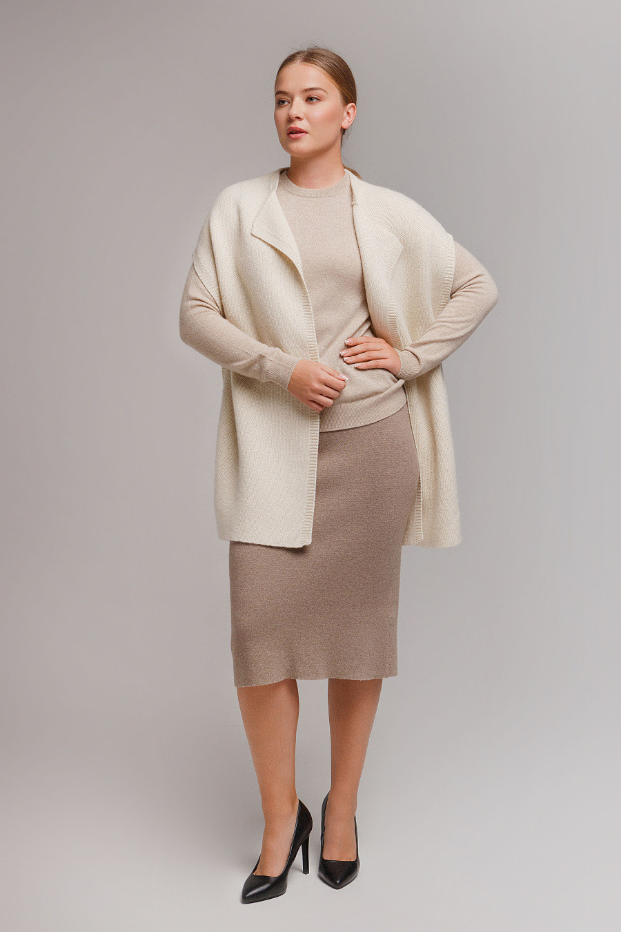 Купить пончо-накидка из натуральной шерсти tod оймс. Цвет: Коричневый, Бежевый, Серый, Шоколадный
