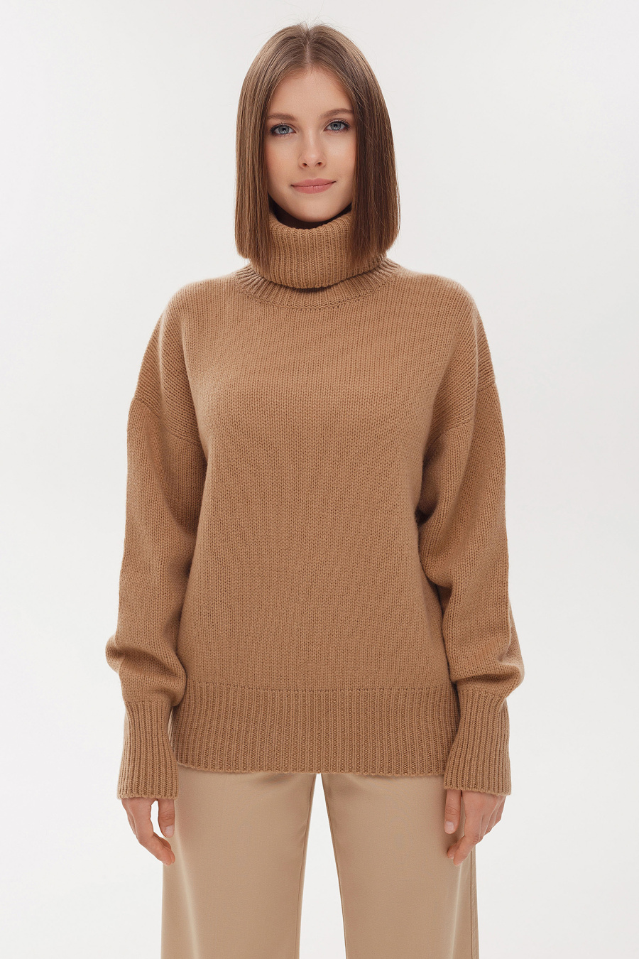 Купить свитер из кашемира cashmere house. Цвет: Пыльно-розовый, Лавандовый, Песочный, Хаки

