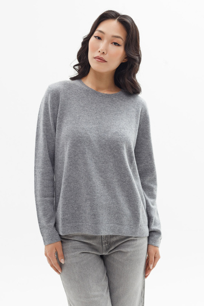 Купить джемпер из овечьего пуха и кашемира cashmere house. Цвет: Коричневый, Светло-коричневый, Серый
