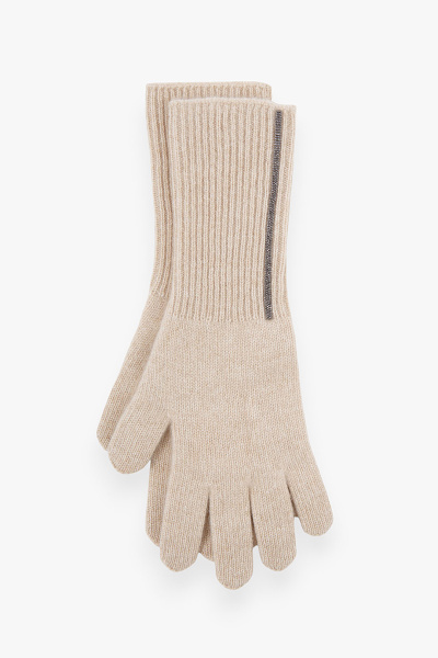 Купить перчатки с удлинённой манжетой из 100% кашемира munkh. Цвет: Мокрый асфальт, Светло-серый, Белый , Бордовый , Лунный камень, Коричневый, Чёрный, Бежевый 
