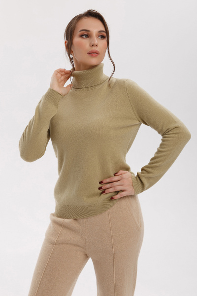 Купить водолазка из кашемира gobi. Цвет: Пастельно-травяной, Пастельно-лиловый

