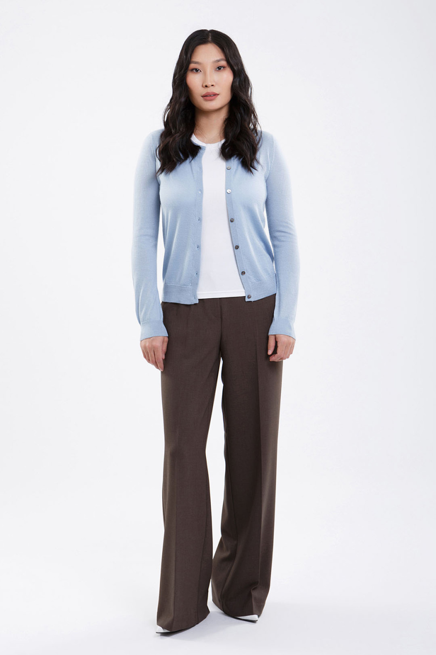 Купить кардиган из кашемира с шёлком khan bogd. Цвет: Светло-серый, Голубой, Чёрный
