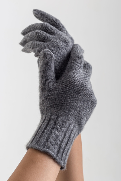Купить перчатки из кашемира с рельефными манжетами munkh. Цвет: Серый , Коричневый, Светло-серый, Бежевый 
