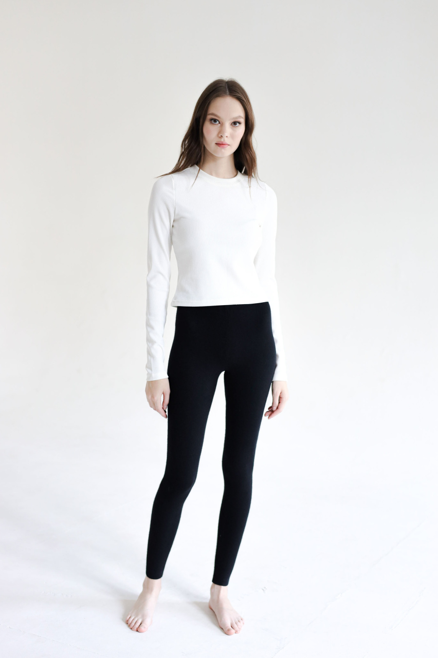 Купить легинсы женские из натурального пуха яка bodio's. Цвет: Шоколадный, Чёрный
