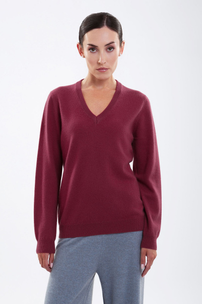 Купить пуловер из 100% кашемира cashmere house. Цвет: Голубой, Брусничный
