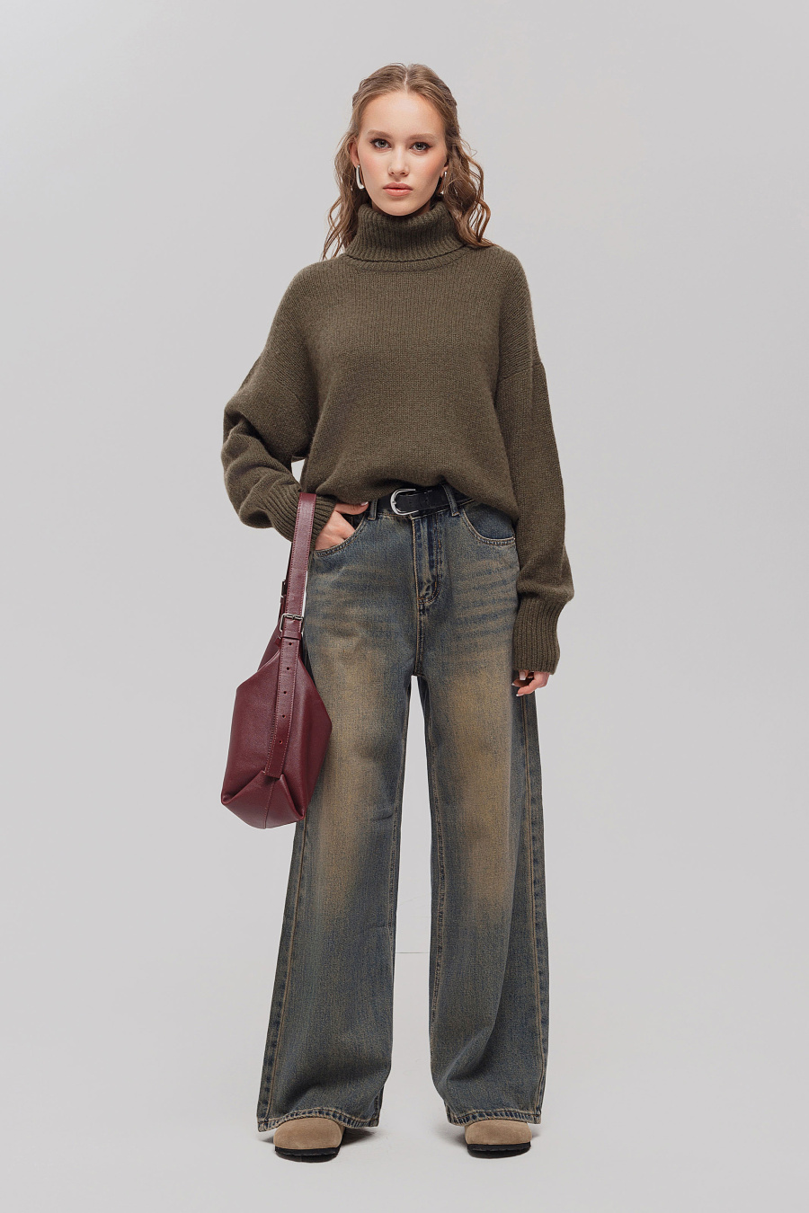 Купить свитер из кашемира cashmere house. Цвет: Пыльно-розовый, Лавандовый, Песочный, Хаки

