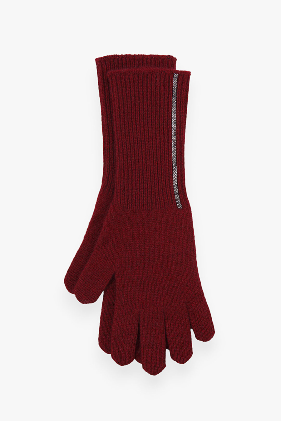 Купить перчатки с удлинённой манжетой из 100% кашемира munkh. Цвет: Мокрый асфальт, Светло-серый, Белый , Бордовый , Лунный камень, Коричневый, Чёрный, Бежевый 
