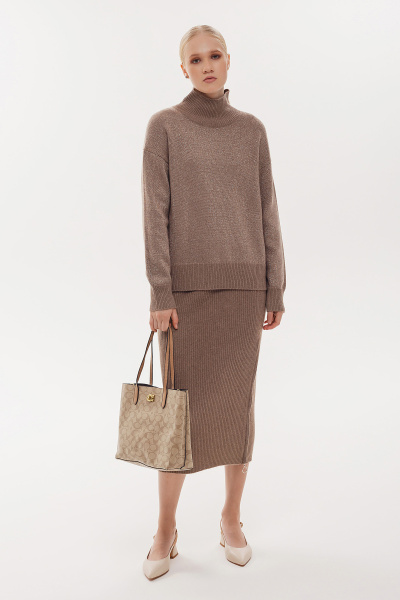 Купить юбка из кашемира goyol. Цвет: Коричневый

