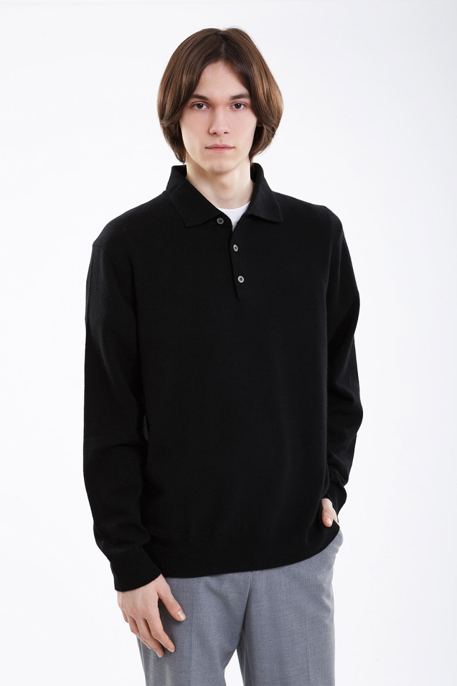 Купить джемпер из кашемира gobi. Цвет: Графитовый, Коричневый, Тёмно-серый, Голубой, Чёрно-синий, Чёрный, Тёмно-синий, Светло-серый
