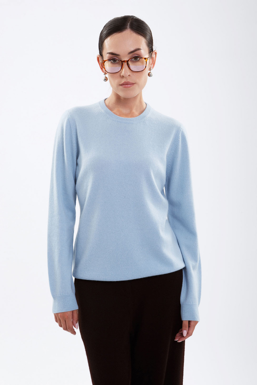 Купить джемпер из 100% кашемира cashmere house. Цвет: Брусничный, Голубой
