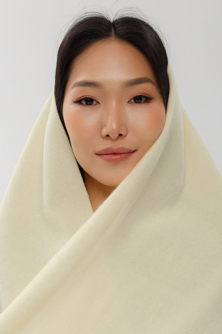 Купить шарф из пуха верблюжонка blue sky. Цвет: Молочный