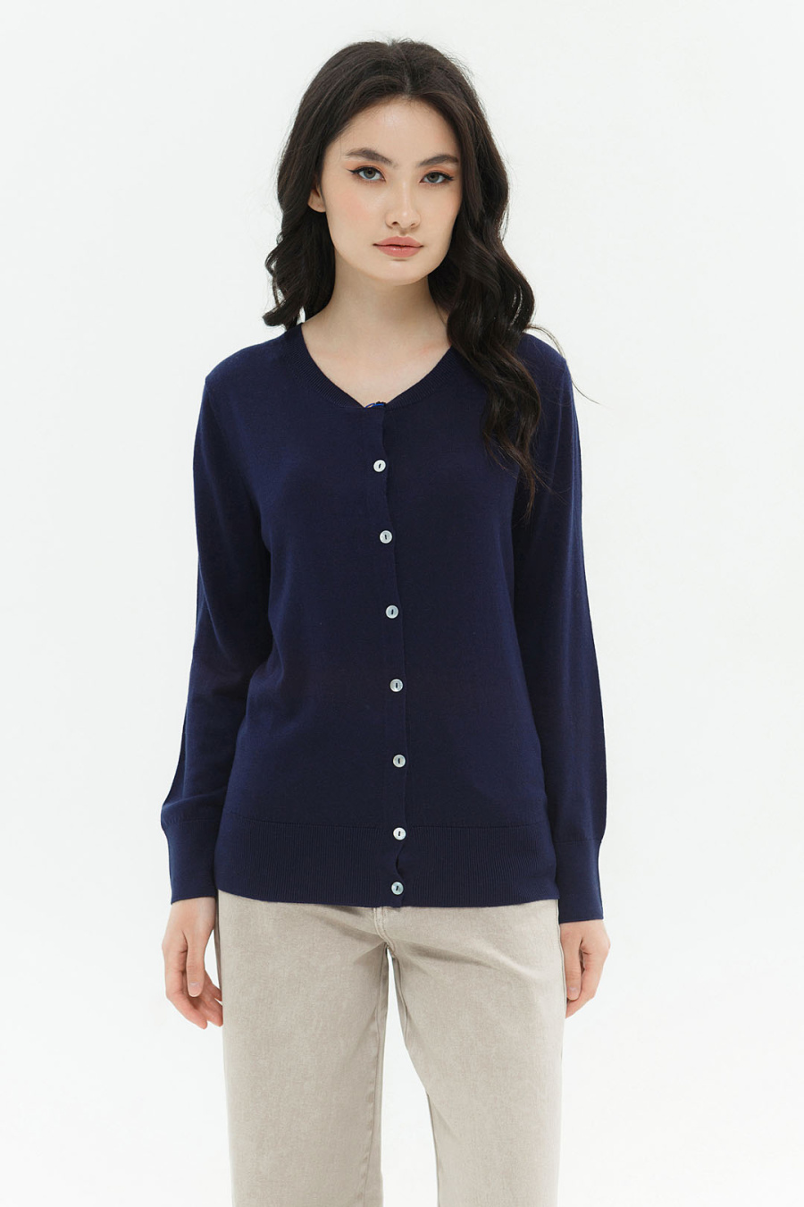 Купить кардиган из кашемира с шелком munkh. Цвет: Синий, Пион, Аква, Коричневый, Графитовый, Туманный
