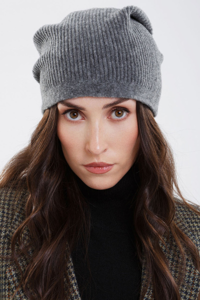 Купить шапка из шерсти мериноса и яка. Цвет: Серый, Чёрный
