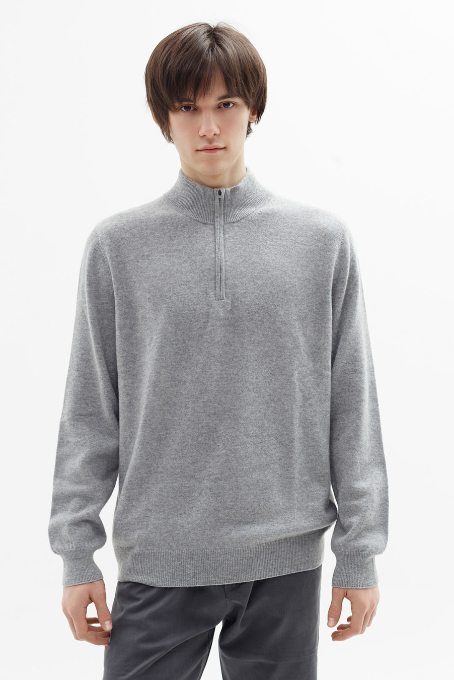 Купить джемпер из 100% кашемира cashmere house. Цвет: Светло-серый, Коричневый, Тёмно-синий, Серый , Бордовый , Голубой, Графитовый, Синий
