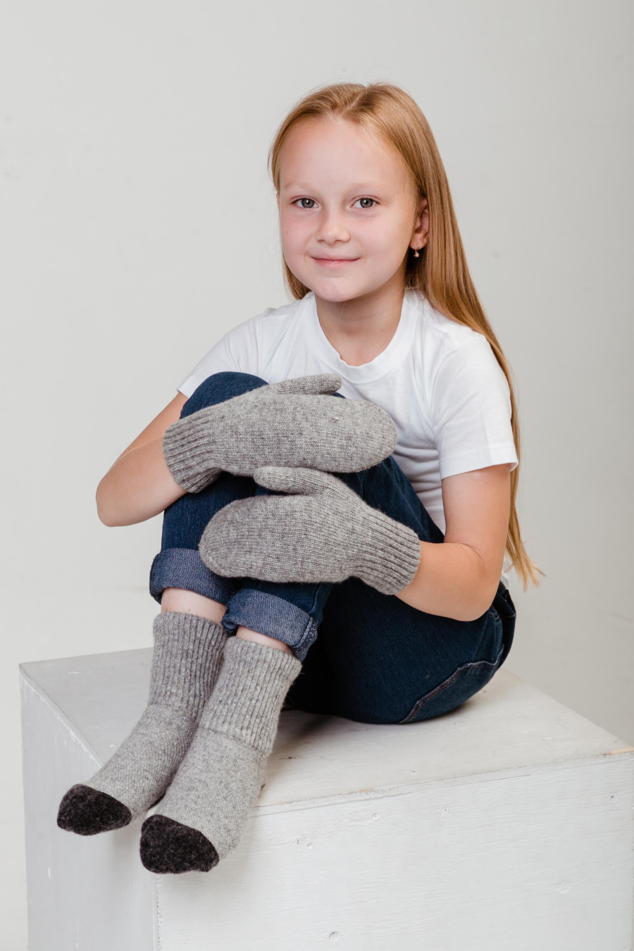 Варежки детские из натуральной шерсти TOD Оймс