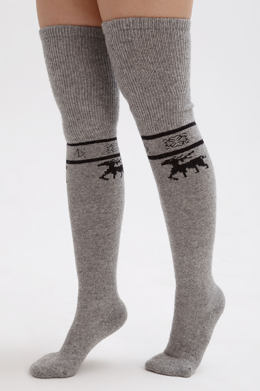 Купить чулки шерстяные с рисунком tod  оймс. Цвет: Рыжий принт, Коричневый принт, Чёрный, Графитовый принт, Бежевый принт, Серый принт, Шоколадный принт
