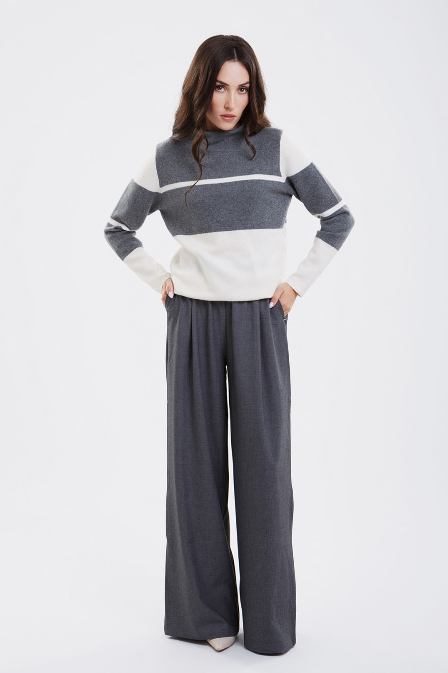 Купить джемпер из 100% кашемира cashmere house. Цвет: Мультиколор, Чёрный
