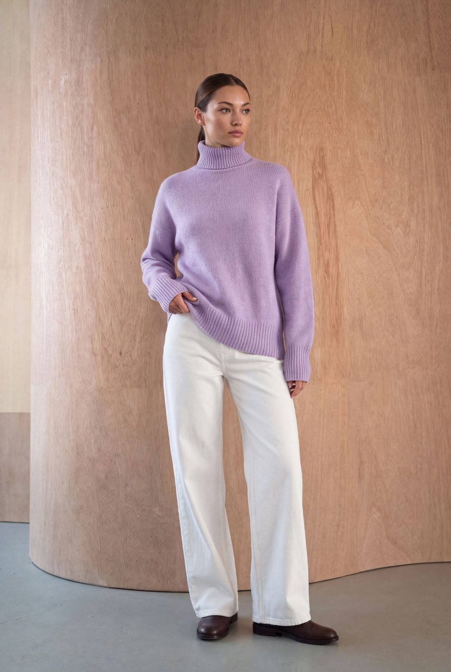 Купить свитер из кашемира cashmere house. Цвет: Хаки, Лавандовый, Пыльно-розовый, Песочный

