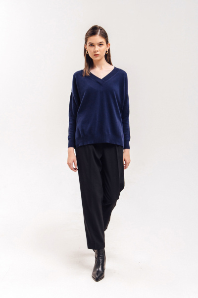 Купить пуловер свободного кроя из кашемира munkh. Цвет: Коричневый, Светло-серый, Тёмно-синий, Пыльно-розовый, Лавандовый, Серый , Песочный
