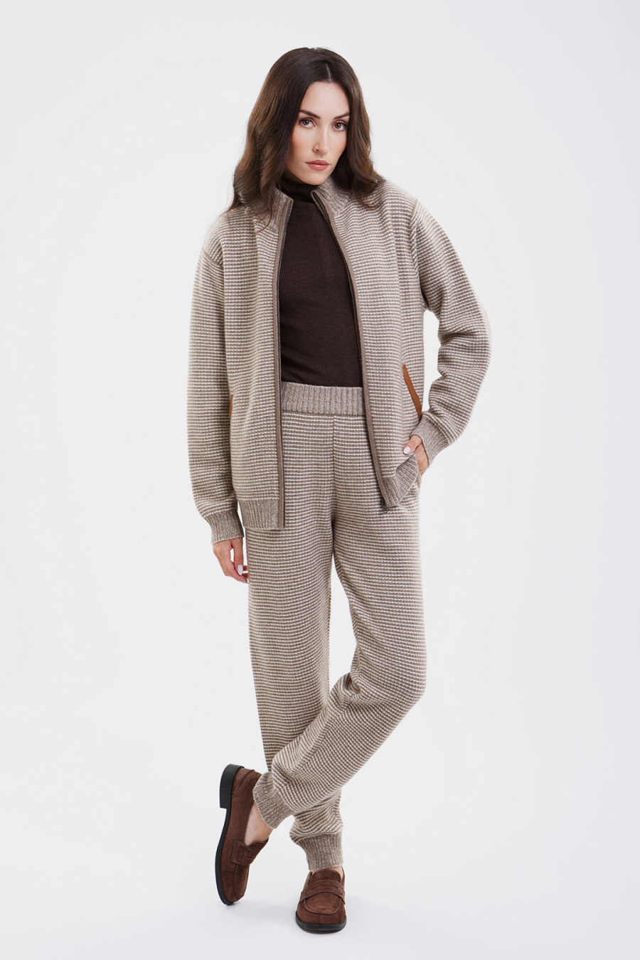 Купить брюки из 100% кашемира cashmere house. Цвет: Мультиколор
