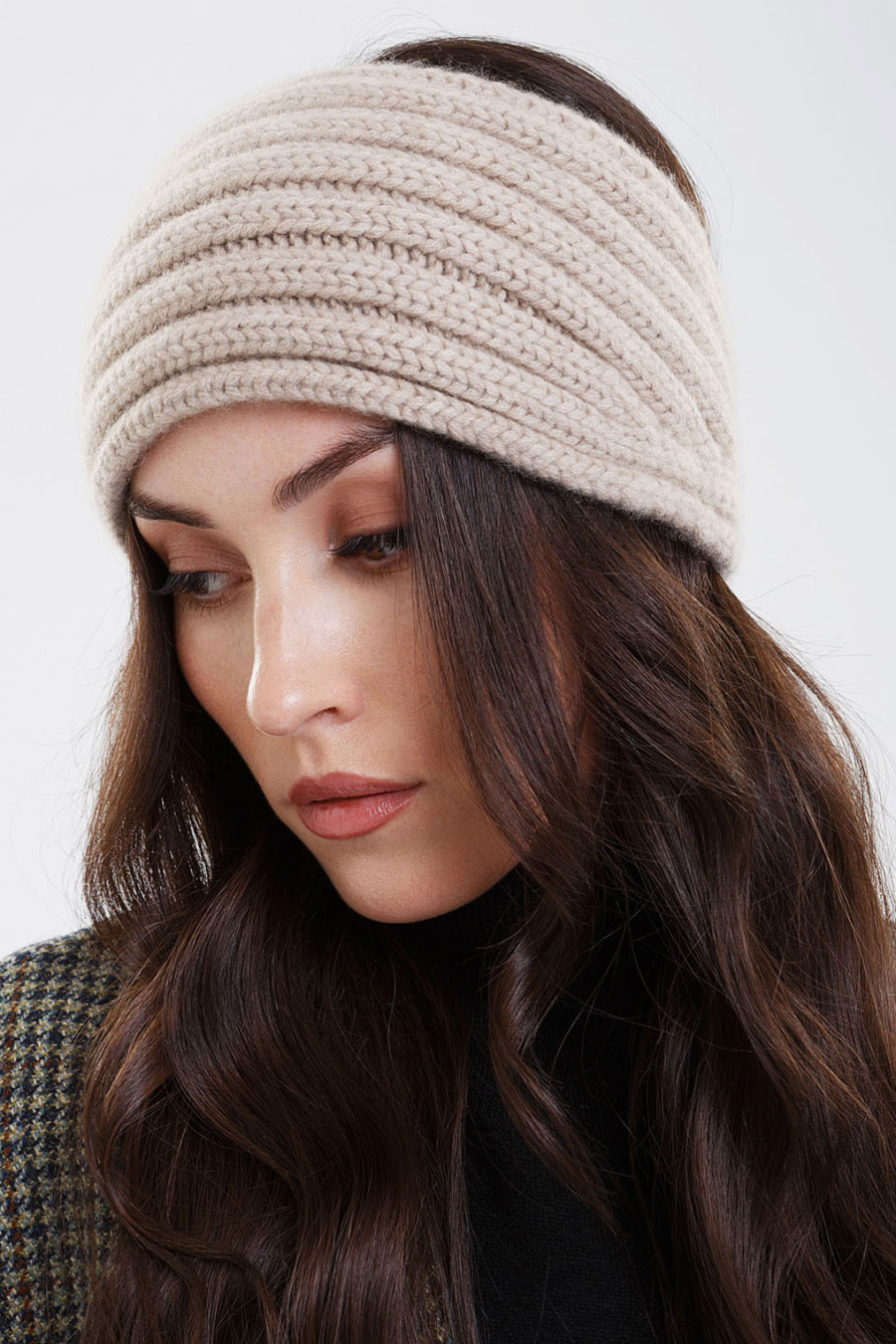 Купить повязка из 100% кашемира gobi. Цвет: Белый, Меланж, Коричневый
