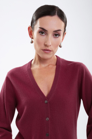 Кардиган жен 08184 каш мунх (S-44, 1209 брусничный)