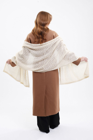 Палантин шерсть вязанный ТОД (70*200, бежевый)