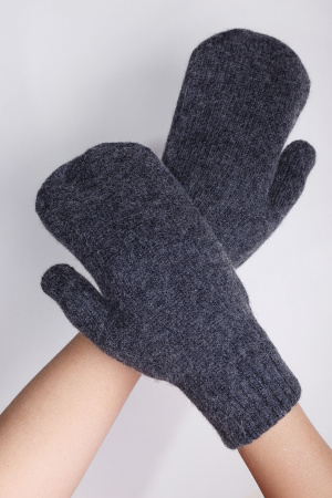 Варежки взрослые 70% шерсть Бат Сежу (1, графитовый)