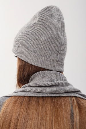 Шапка KU101967 гоби (F, 148/silver св-серый*серебр люрекс)