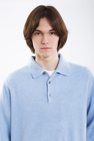 Сорочка муж на пугов KM010140 гоби (S-44, 520 голубой)