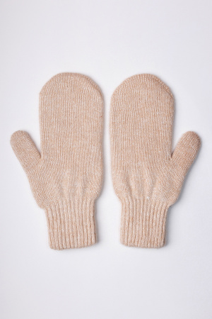 Варежки взрослые 70% шерсть Бат Сежу (1, бежевый )