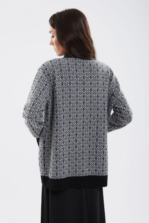Кардиган жен 08370 каш Munkh (XL-50, 81/01 черн*бел)